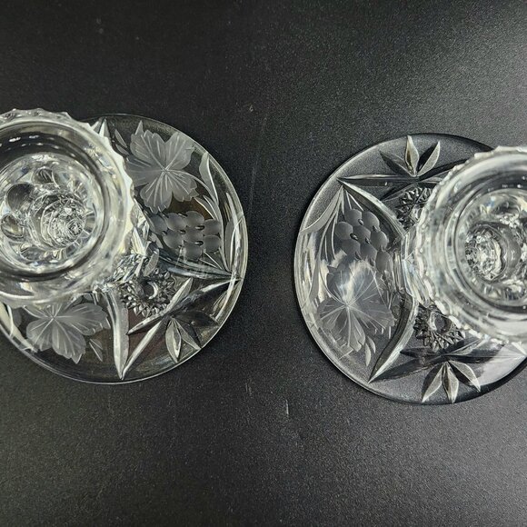 Vintage - Set of 2 - Stunning Crystal Candlestick Holder - Picture 2 of 9